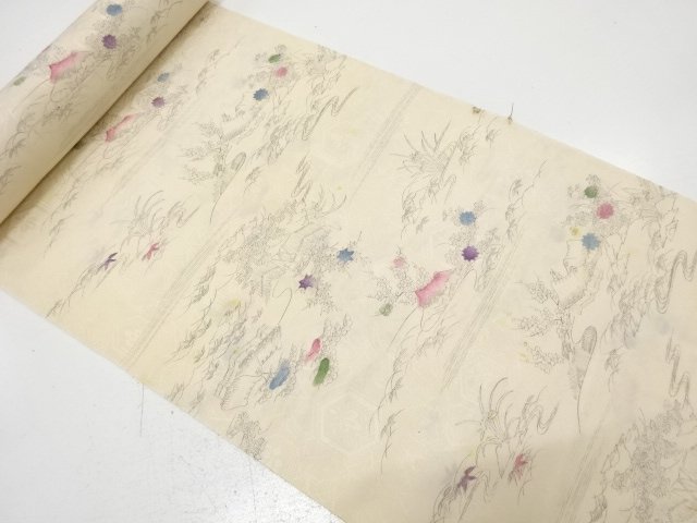 アンティーク　茶屋辻模様　羽尺反物